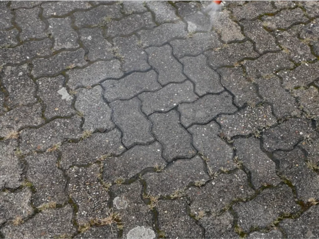 fertig gepflasterte Fläche