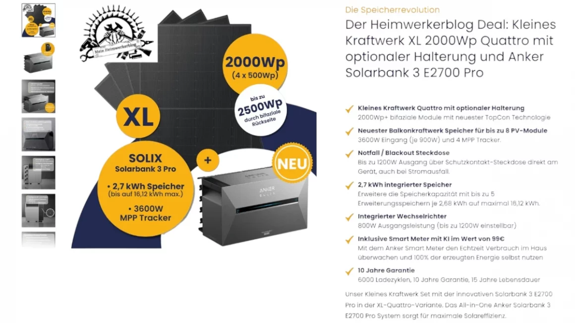 Top Angebot – Anker Solarbank 3 im kleinen Kraftwerk-Set