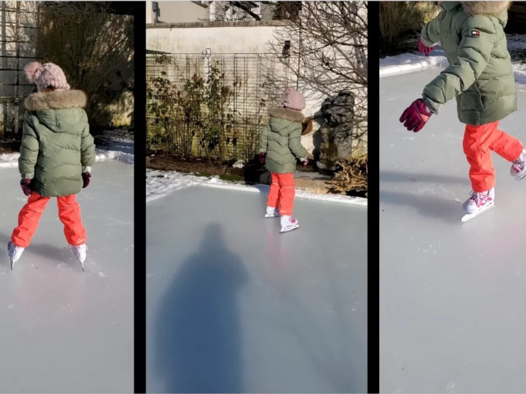 Schlittschuhbahn im Garten